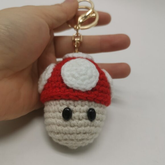 Cute Handmade Crochet Doll Keychain Pikachu Pendant DIY Knitting Gift - Picture 5 of 10